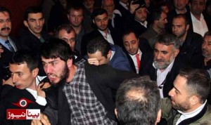 تلاش هواداران ارتش آزاد سوریه برای حمله به احمدی‌نژاد/تصاویر
